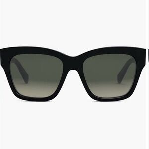 Celine Black Triomphe 55mm Round Sunglasses